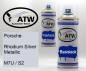 Preview: Porsche, Rhodium Silver Metallic, M7U / S2: 400ml Sprühdose + 400ml Klarlack - Set, von ATW Autoteile West.